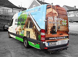 Fahrzeugbeschriftung – HG Holzbau - Nittendorf