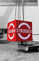 Rotativer Werbewürfel – Spanntuchrahmen – Streicher - Deggendorf