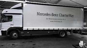 LKW-Beschriftung Mercedes Benz