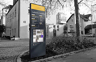 Pylone / Stele  - Stadtwerke Straubing