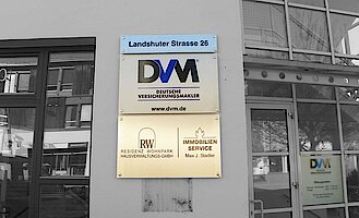 Wegleitsystem, Praxisschilder, Schilder Landshut