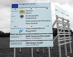 XXL Bautafel inkl. Unterkonstruktion, Schilder Regensburg,  Schilder Deggendorf,  Schilder Landshut,  Schilder Dingolfing,  Schilder Cham