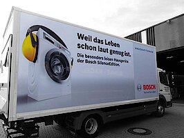 Vollverklebung – LKW-Werbung – Bosch 